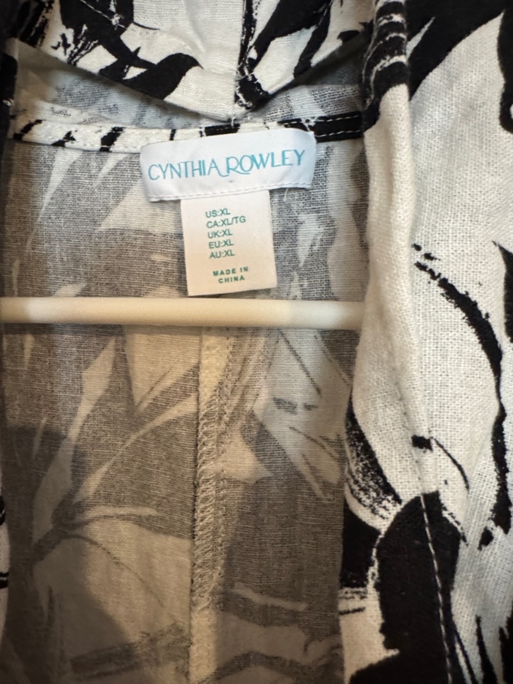 NWT-Cynthia Rowley Black and White High-Low Dress- Size XL - Picture 3 of 9